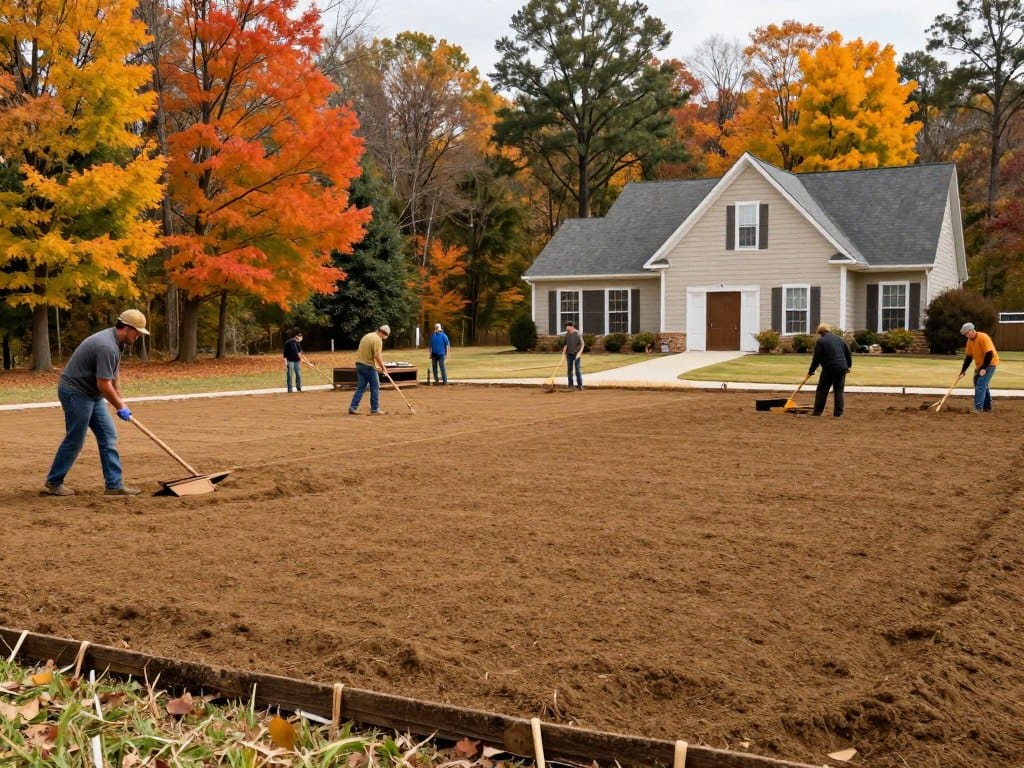 Fall sod installation with ideal temperatures for root establishment