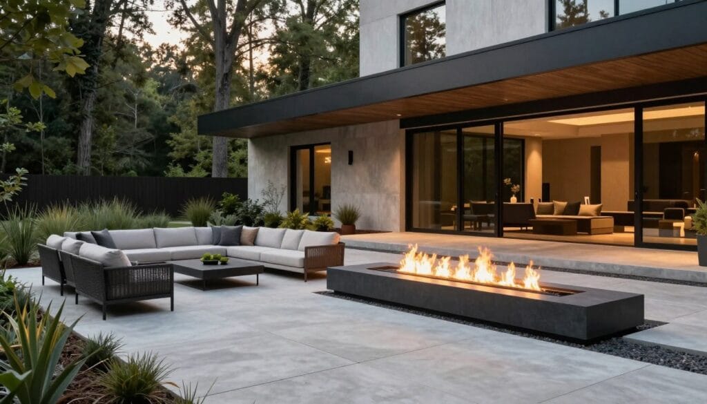 Modern minimalist outdoor living space design in White GA Modern minimalist outdoor living space design in White GA