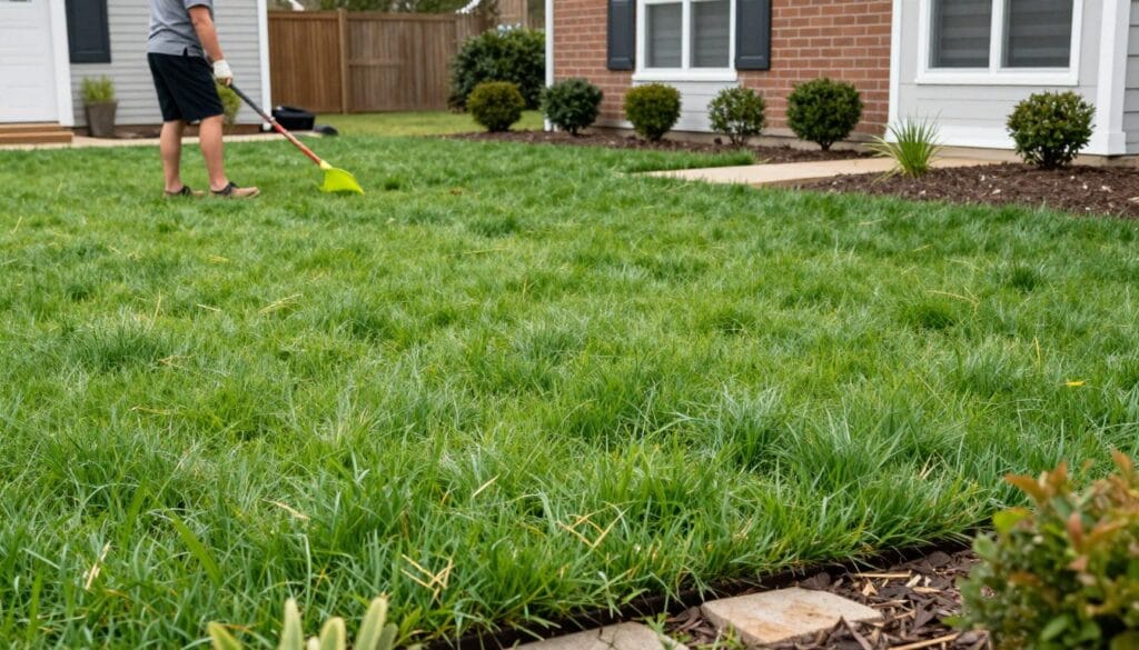 Spring sod installation showing optimal growing conditions and establishment