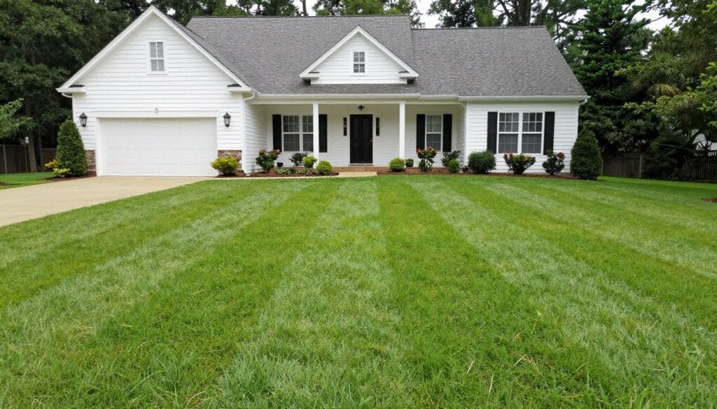 Well-maintained established lawn showing results of proper ongoing care