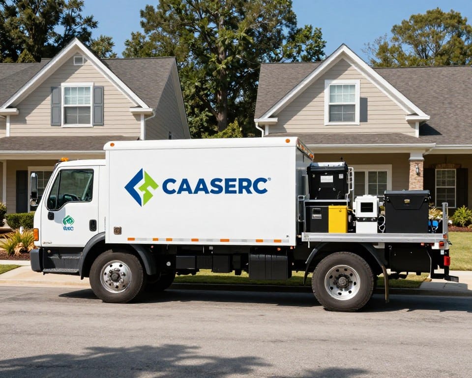 Aragon Landscaping service truck at White GA residential property