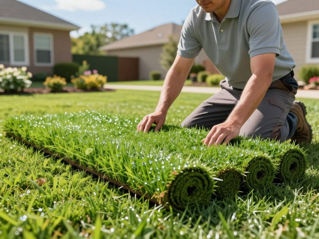 grass sod installation