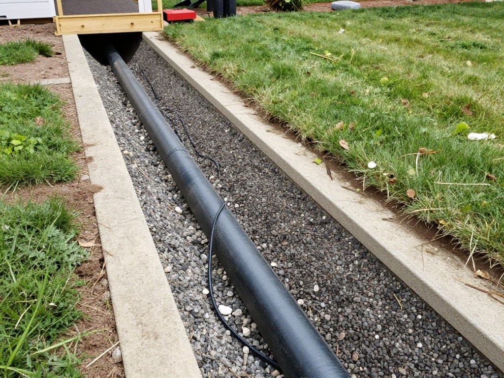 Professional drainage system installation in Woodstock landscape