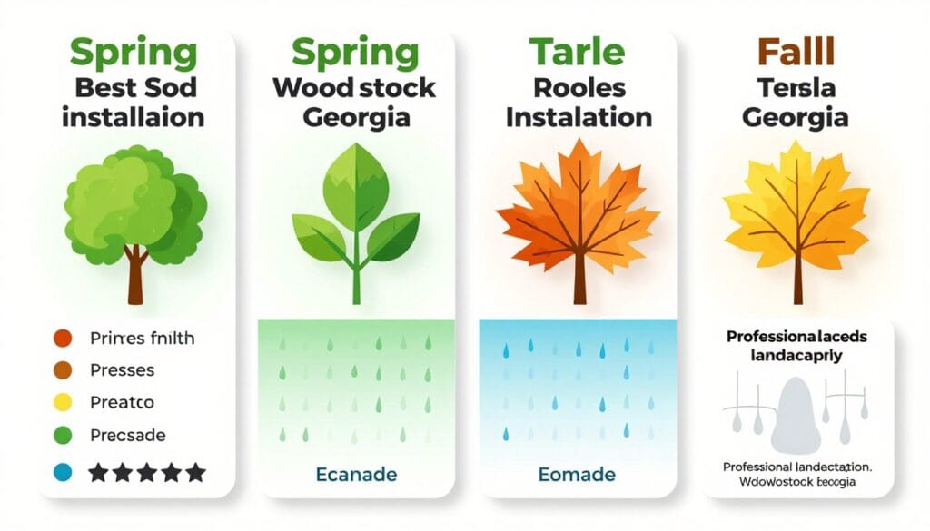Seasonal calendar for optimal sod installation timing in Woodstock
