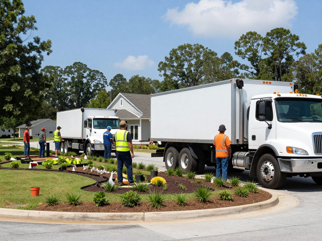 Aragon Landscaping team beginning commercial service in Woodstock