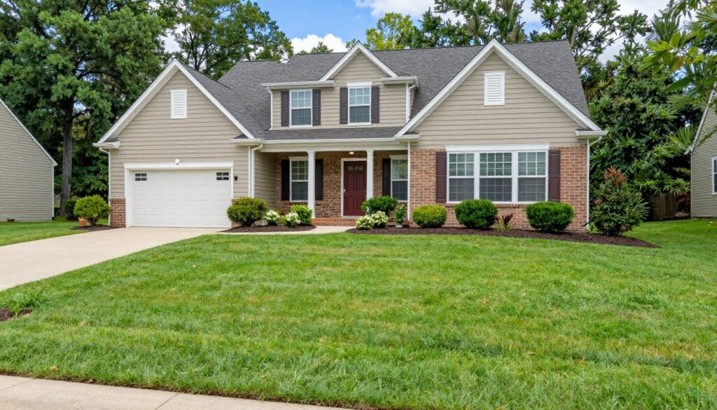 Beautiful professionally maintained lawn in Woodstock Georgia by Aragon Landscaping