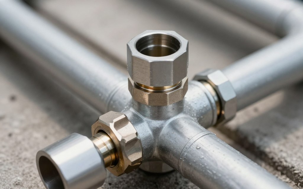 Close-up of quality irrigation system components and professional installation details