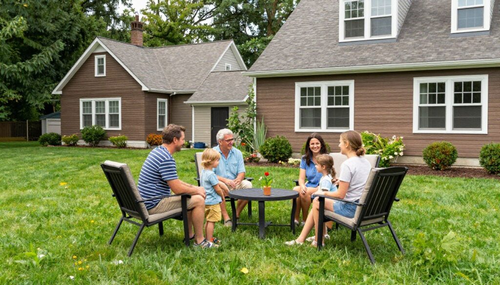 Happy Woodstock homeowners enjoying their improved outdoor space