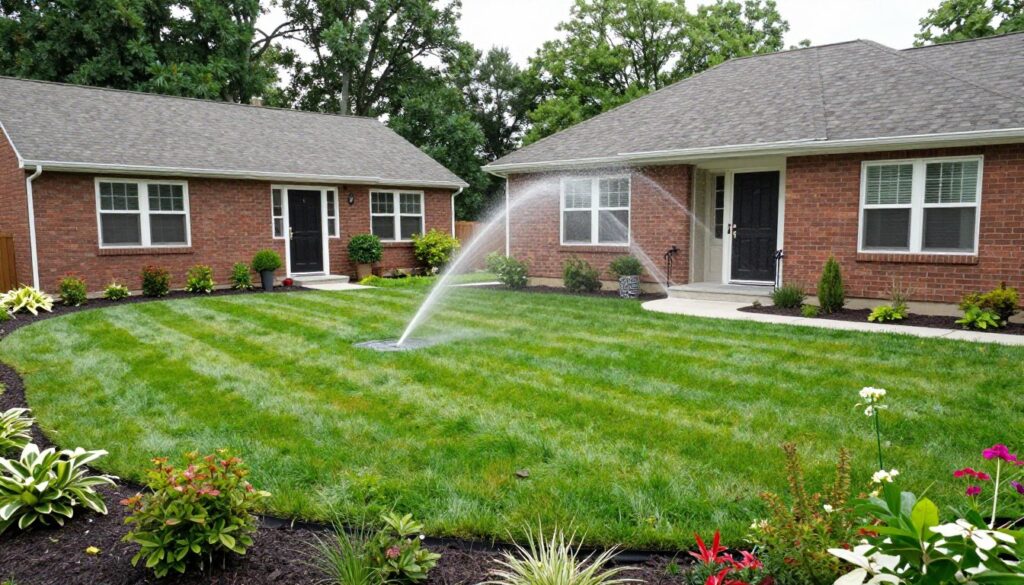 Perfect Woodstock backyard with professional irrigation and drainage systems working harmoniously