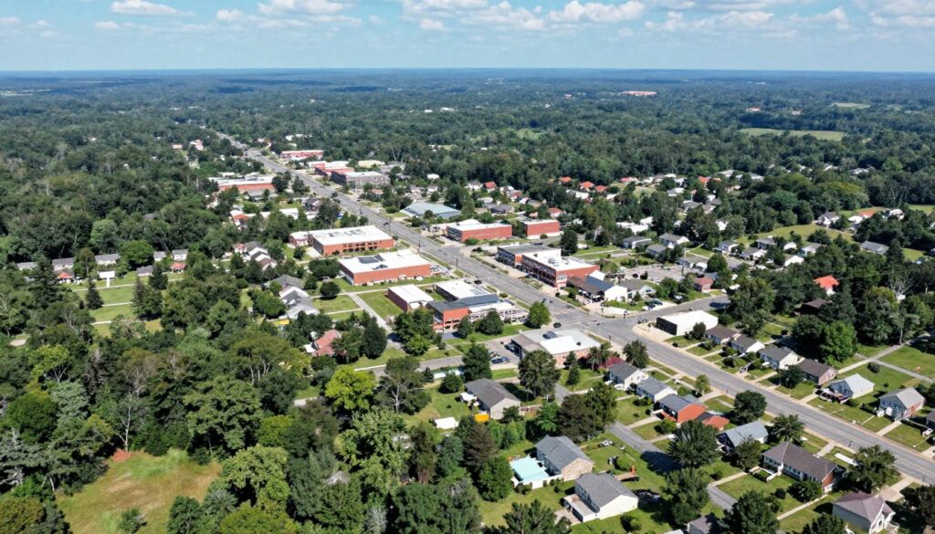 Woodstock Georgia downtown area and surrounding residential neighborhoods