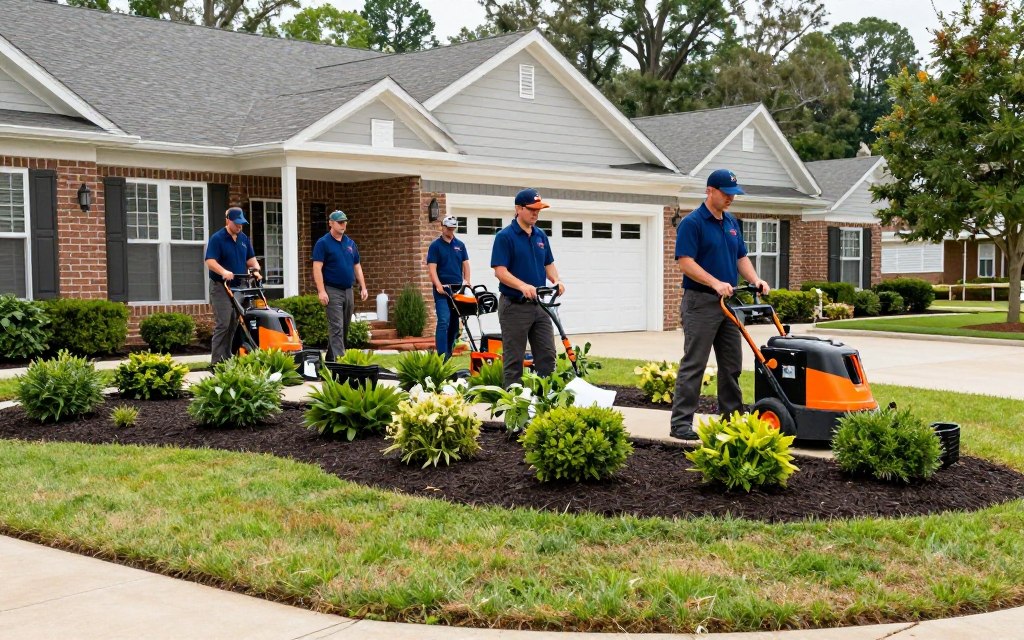 commercial property maintenance team performing quality service in Woodstock