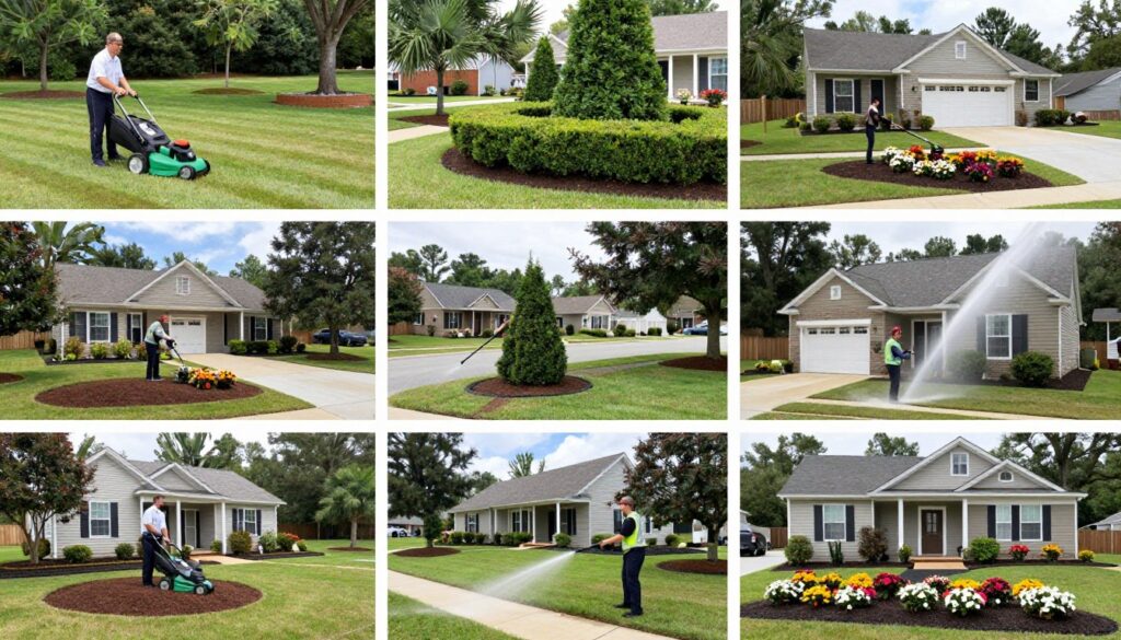 range of commercial services including landscaping maintenance and property care in Woodstock