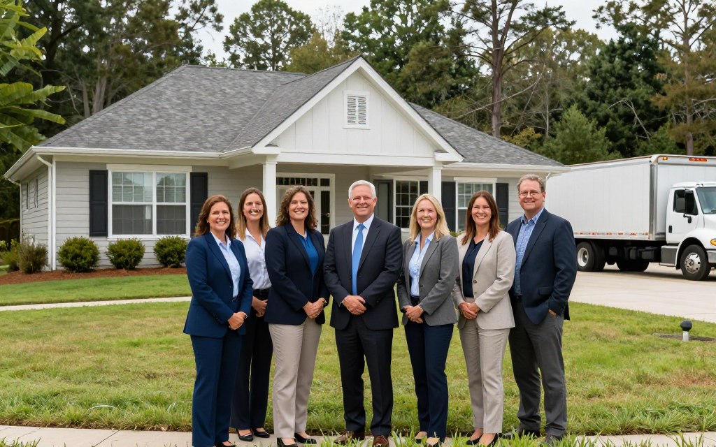 satisfied Woodstock business owners with well-maintained commercial property