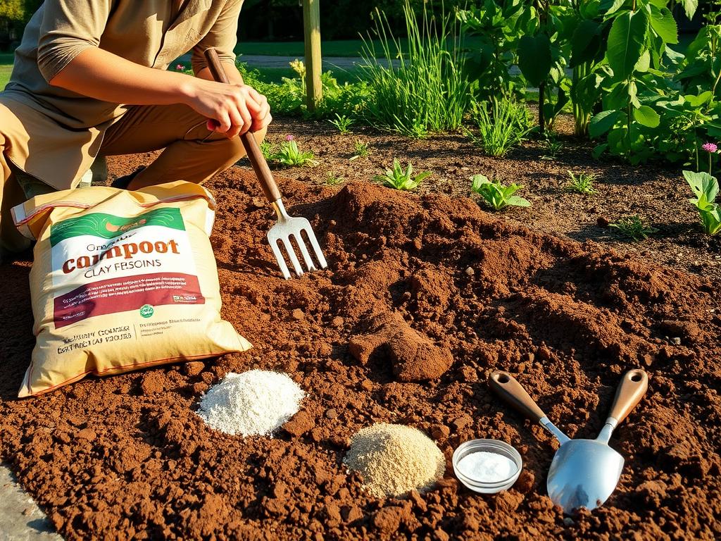 how to amend clay soil for better drainage